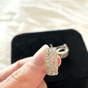 Real diamond and gold earrings